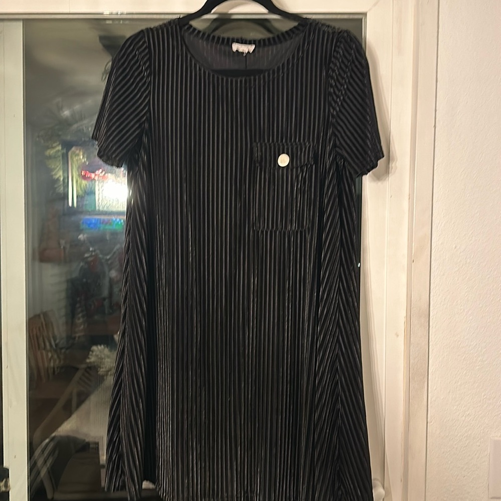 POL. Size small. Black velvet dress